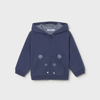 MAYORAL Суичър play с качулка тъмносин цвят хипопотам за бебе момче Mayoral