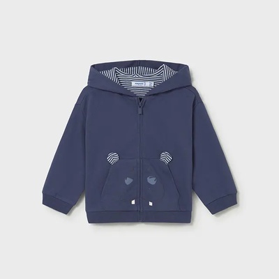 MAYORAL Суичър play с качулка тъмносин цвят хипопотам за бебе момче Mayoral