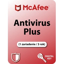 McAfee AntiVirus Plus 1 lic. 36 mes.