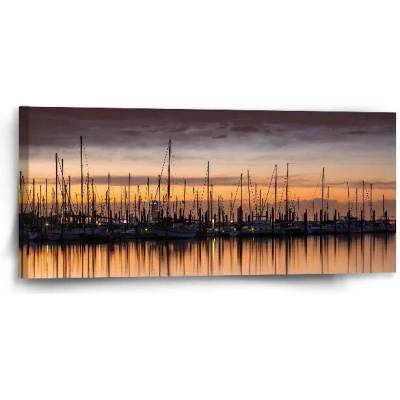 Sablio Obraz Večerní přístav - 110x50 cm