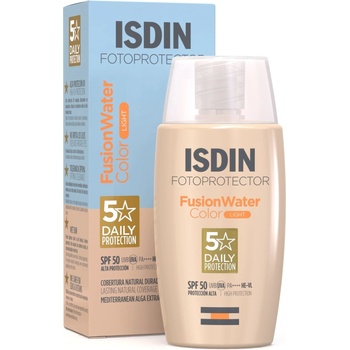 ISDIN Fotoprotector Тониран слънцезащитен флуид Fusion Water, Light, SPF50, 50 ml