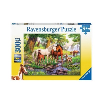 Ravensburger Kinder 12904 Wildpferde am Fluss Pferde- für Kinder ab 9 Jahren mit 300 Teilen im XXL-Format