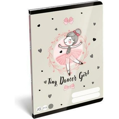 LIZZYSULI Sešit Tiny Dancer Lovely Ballerina 27 32 A5 čtverečkovaný