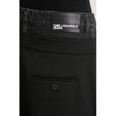 Karl Lagerfeld Jeans Панталон Karl Lagerfeld Jeans в черно с широка каройка, с висока талия A1W10061 (A1W10061)