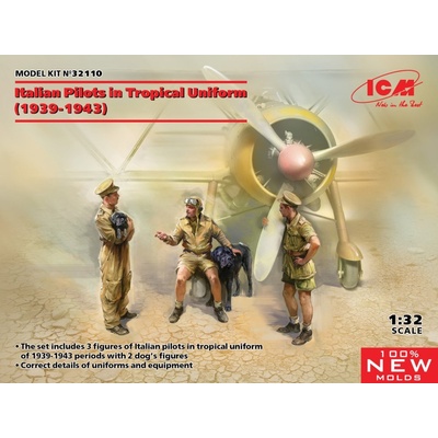 ICM Italian Pilots in Tropical Uniform 1939-1943 32110 1:32