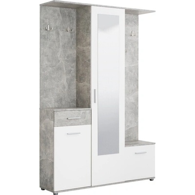 Sconto Predsieňová zostava TWAIN betón/biela