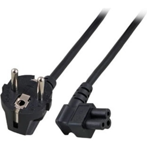 ACT Powercord захранващ конектор Schuko CEE 7/7 мъжки (ъглов) - C5 (ъглов) IEC, 1 м, черен (AK5409)