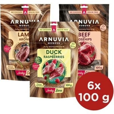 Arnuvia Monova Dog Jerky Variety Pack 6x 100 g