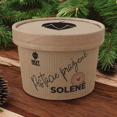 Nutworld Pistácie pražené solené neloupané v EKO kelímku 90 g