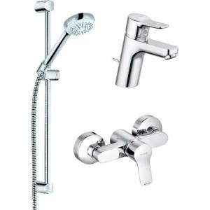 Kludi Комплект смесител за мивка и душ Kludu Pure&Easy хром (378450565)