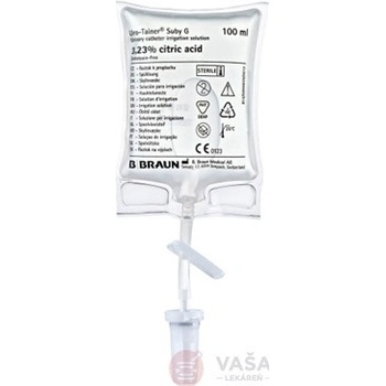 B. Braun Uro-Tainer Suby G preplachovací roztok urolog.katétrov FB99839 10 x 100 ml