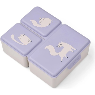 Liewood Svačinový box Driss Cat Warm lilac 1,2 l
