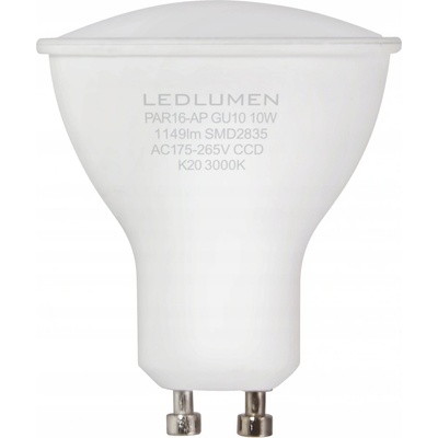 Ledlumen LED žárovky GU10 PAR16 1149 lm 10 W 120° bílé teplé 6 ks