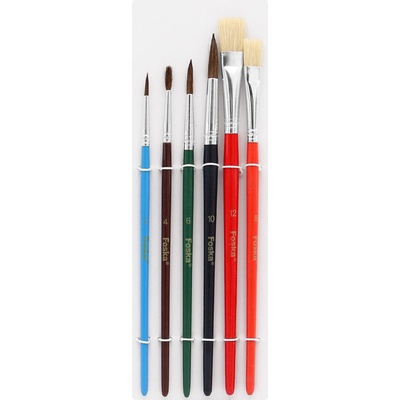 Sada štetcov FOSKA 6 ks, guľaté + ploché Color /2,4,6,10 + 8,12/