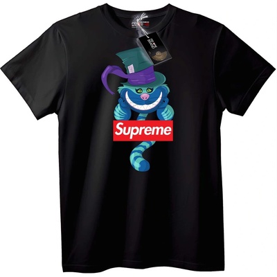 NOONEBRAND Тениска Чеширски Котарак Supreme - M, White