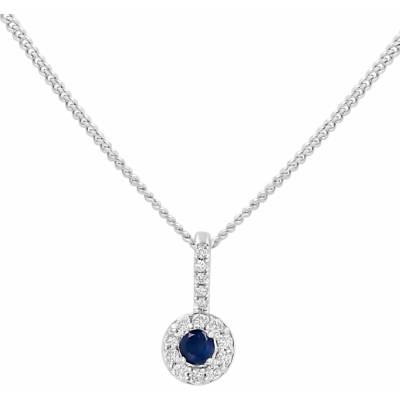 Eppi Stříbrný přívěsek s modrým safírem a lab grown diamanty Harvey P50325
