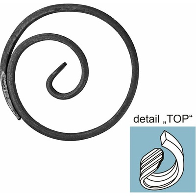 Element tvaru-krúžok s chvostom D125, 12x6mm