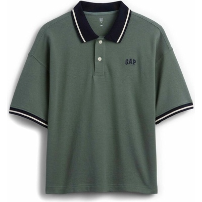 GAP detské oversize polo tričko s logom zelená
