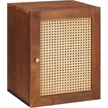 vidaXL Шкаф за баня с рафт Монтиране на стена Кафяв 38 x 33.5 x 48 см (4018900)