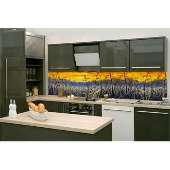 DIMEX ART s. r. o Фототапет за кухня - дънкова картина на ливадна трева 260 x 60 см