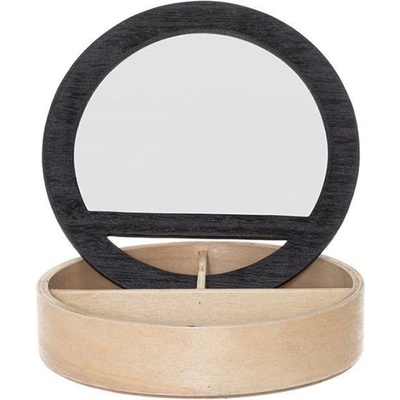 Blomus Кутия за бижута с огледало 4Living, дърво и черен цвят (618006)