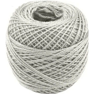 Niťárna Česká Třebová Háčkovací / vyšívací příze PERLOVKA 8112 světle šedá, jednobarevná, 10g/85m