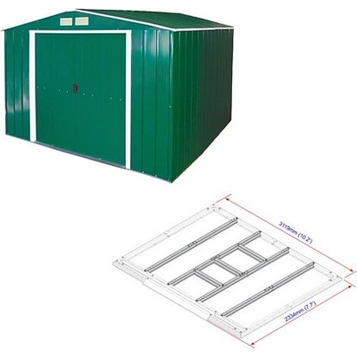 DURAMAX COLOSSUS ECO 7,8 m2 zelený + podlahové profily Duramax set 60261+ 57202