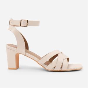 Wheres That From CreamPU Caity Wide-Fit Triple Link-Chain Detail Sa - Cream