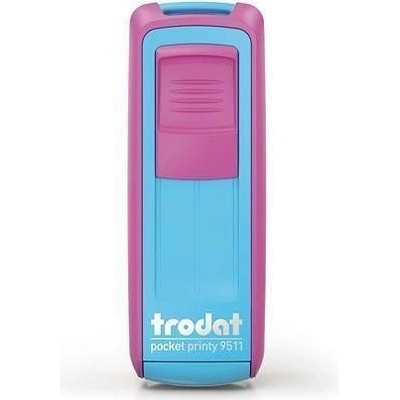 Trodat Pocket Printy 9511 růžová-tyrkysový černý polštářek