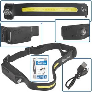GEKO Челна лампа със сензор за движение LED COB 3W+1W XPE 1200mAh 350lm IPX4 60757 (G15118)