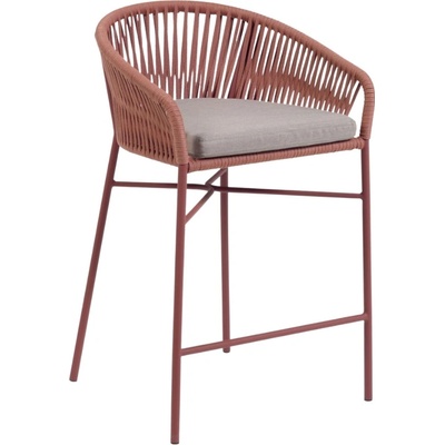 Kave Home Yanet 65 cm červeno hnědá pletená