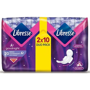 Libresse Нощни превръзки Libresse - Maxi Goodnight Duo, 20 броя