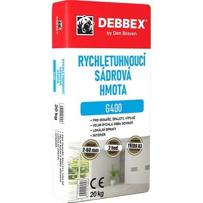 DEN BRAVEN Rychletuhnoucí sádrová hmota G400 20kg