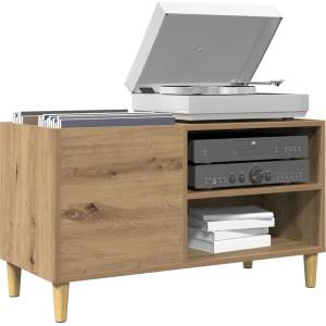 vidaXL Шкаф за грамофонни плочи, 84, 5x38x48 см, инженерно дърво (857164)