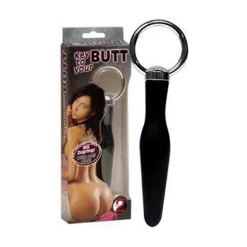 You2Toys Анален разширител с халка, Черен, Key to your butt plug, 7568