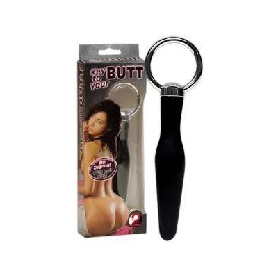 You2Toys Анален разширител с халка, Черен, Key to your butt plug, 7568
