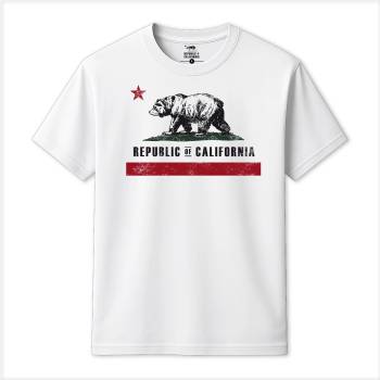 Republic of California Тениска Republic of California Men's Old Flag T-Shirt - White