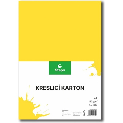 Stepa Kreslící karton A4 50ks 180g žlutý – Zboží Dáma