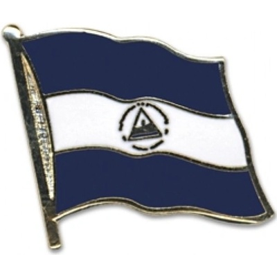 Odznak (pins) 20mm vlajka Nikaragua - farebný