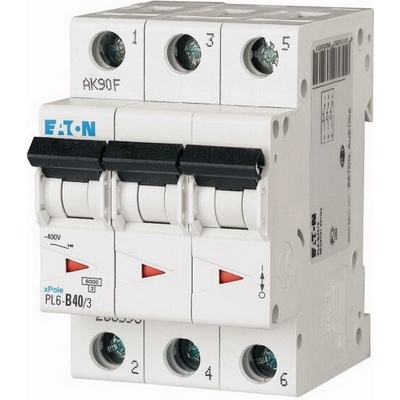 Eaton PL6-C40/3 char C, 6kA 40A 286605