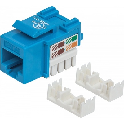 Intellinet Cat5e Keystone Jack, UTP, Blue, Punch-down
