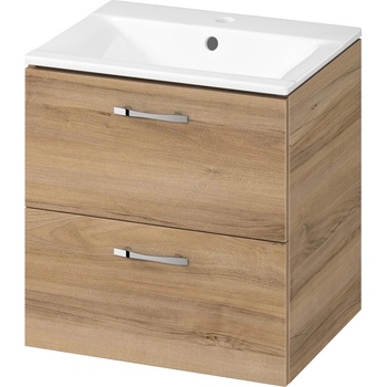 Cersanit S801-458 - Стенен шкаф за баня с мивка NIKO 50x40 см орех (CS0189)