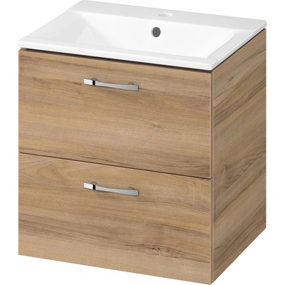 Cersanit S801-458 - Стенен шкаф за баня с мивка NIKO 50x40 см орех (CS0189)