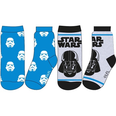Star Wars 52343833 Chlapčenské ponožky tyrkysová/ sivá