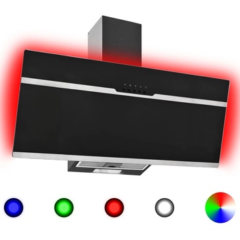 Meedo Nástěnná digestoř RGB LED 90 cm nerezová ocel a tvrzené sklo