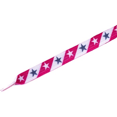 Tobby STARS Dětské elastické ploché bílé/růžové