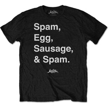 Monty Python tričko Spam čierne