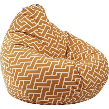 Image 1 of PUFRELAX Пуф круша 320л. Nirvana Grande, Zippity Orange, Перящ се калъф, Пълнеж от Полистиролни перли, Гама Premium (PUF-G-NGR-PT-ZIO)