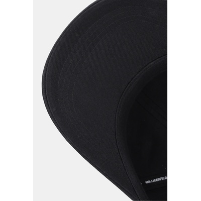 Памучна шапка с козирка Karl Lagerfeld IKON (B1W33019)