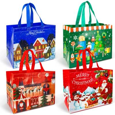 Vianočná darčeková taška z netkanej textílie 31 × 25 × 17 cm – 1 kus